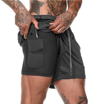 2 In 1 Double-deck Quick Dry Running Shorts