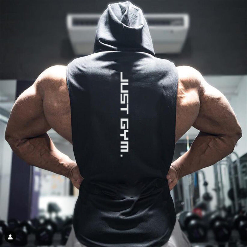 Fitness Men Hooded Loose Vest