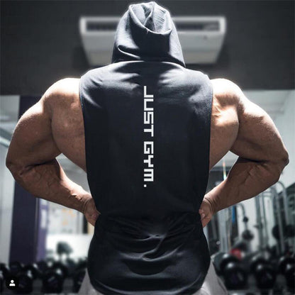 Fitness Men Hooded Loose Vest