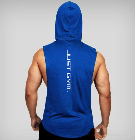 Fitness Men Hooded Loose Vest