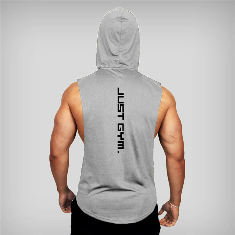 Fitness Men Hooded Loose Vest