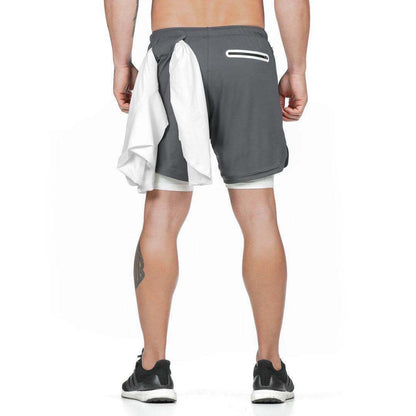 2 In 1 Double-deck Quick Dry Running Shorts