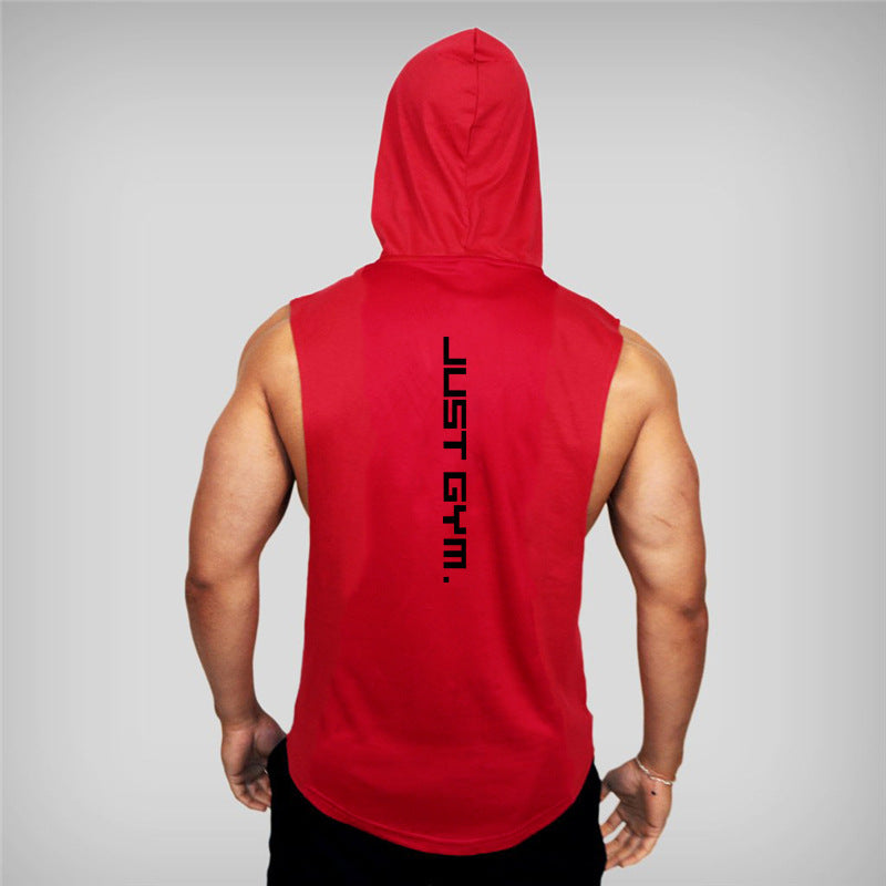 Fitness Men Hooded Loose Vest