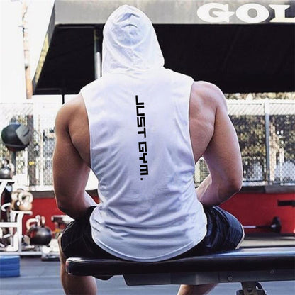 Fitness Men Hooded Loose Vest